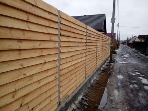 Деревянный забор елочка 150 метров фото в Красногорске